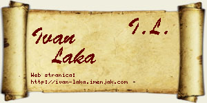 Ivan Laka vizit kartica